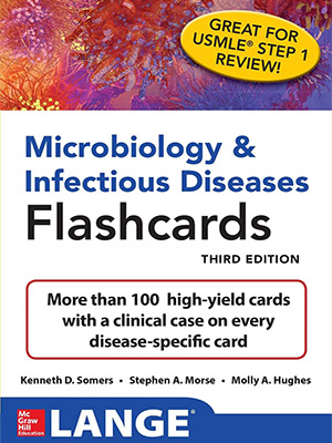 دانلود کتاب فلش کارت های میکروبیولوژی و بیماری های عفونی Microbiology & Infectious Diseases Flashcards